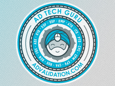 Guru Badge badge blue circle grey guru illustration mouse sticker stitching toons