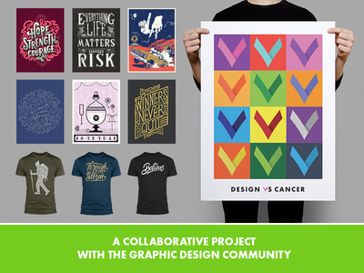 Design vs Cancer: A Collaborative Project branding cancer design design vs cancer designvscancer lettering poster print shirt