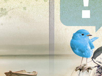 Realtwitter Dribbble bird blue poster twitter