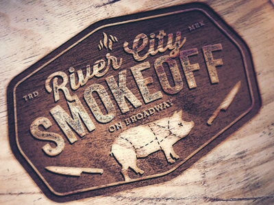 River City Smokeoff Logo v3 battle bbq butts chicken getsmoked pork ribs rivercity sausage smoke smokeoff