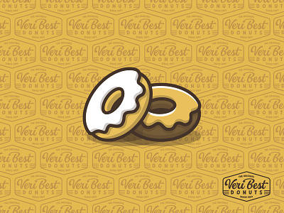 Veri Best Donuts® branding design donuts illustration lettering white