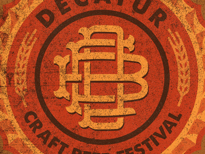 The Decatur Craft Beer Festival beer bottle cap cap craft beer dcb decatur festival logo monogram