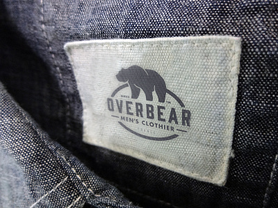 OverBear Tag bear clothier futura bold gin font oval overbear