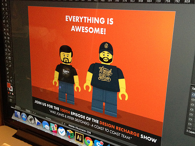 Everything is Awesome! design recharge show designvscancer dvc family fat lego fun times lego legos podcast teamwork video