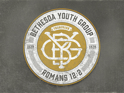 Bethesda Youth Throwback 1828 badge bethesda gin font gold grunge logo throwback youth