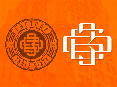 Factory 360 Marks 360 badge factory monogram nyc orange seal