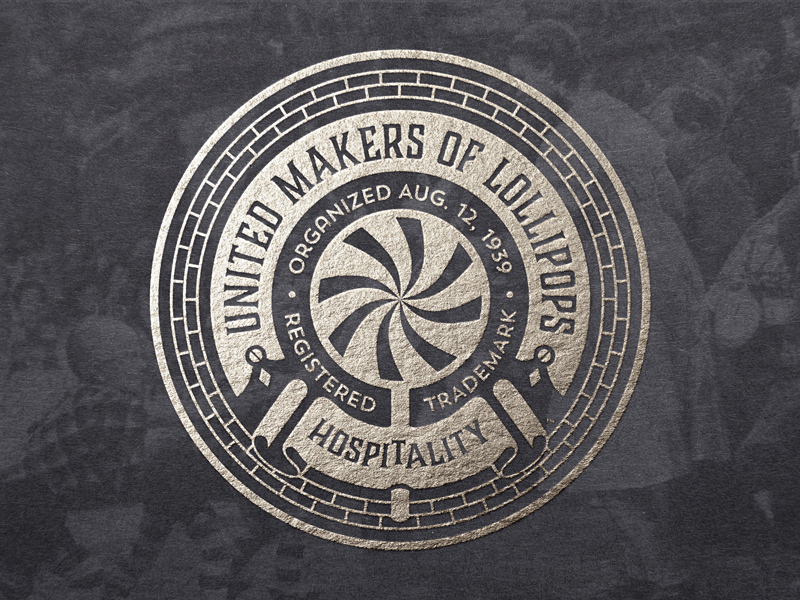 United Makers of Lollipops Guild Badge badge candy guild lollipop kids ribbon sketch wip wizard of oz yellow brick