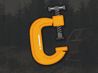 Construct. c clamp clamps construct construction icon logo woods