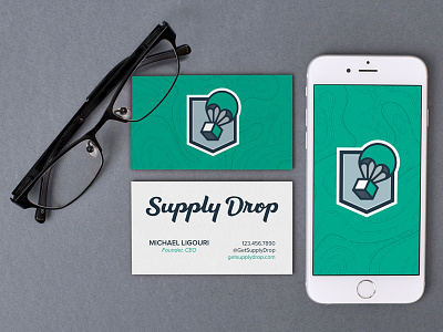 Supply Drop Cards box service drop hand lettered lettering logo script sd subscription supply supply drop