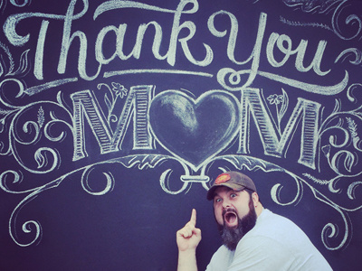 Happy Mother's Day! backdrop chalk church lettering mom mothers day thank you mom