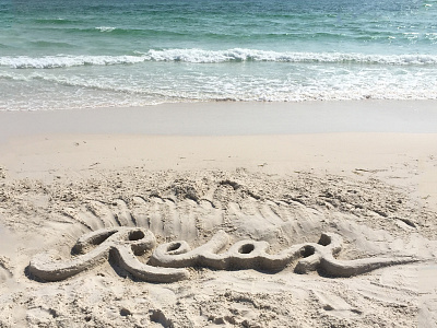 Relaxin' at the Beach... ocean relax sand sand lettering summer typography