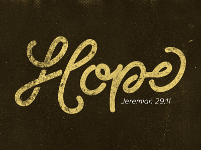 Hope brown hope jeremiah 28:11 script scripture single line weight yellow