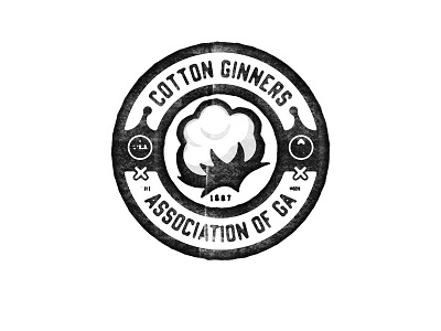 Cotton Ginners Association of GA association badge cotton farming gin ginners logo patch stitching union