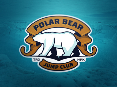 Polar Bear Jump Club badge bear gold ice ice cold jump club logo ocean polar bear