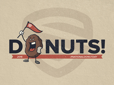 Serve 'em Donuts! #NationalDonutDay cartoon donut donuts flag food fun ndd pastry serve