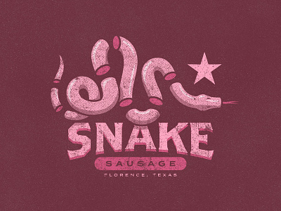 Snake Sausage fun pink ray sausage snake star texas yum