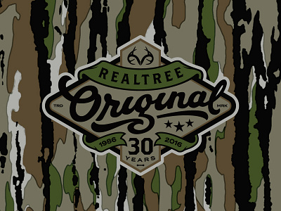 Realtree® Original Patch - Full Color antlers badge badges brand lettering logo original realtree