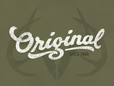 Realtree® Original - Since 1986 1986 antlers badge brand camo drab green lettering olive green patch realtree