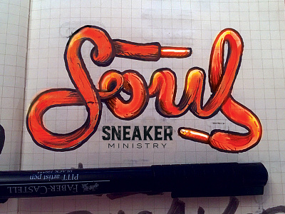 Soul Sneaker Ministry Sketch brand branding jesus logo ministry saved shoe string shoes sneakers soul