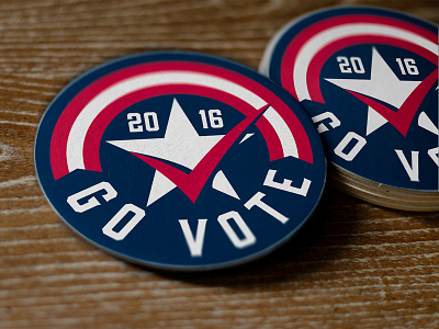 Go Vote! 2016 brand check coasters election flag logo star usa vote
