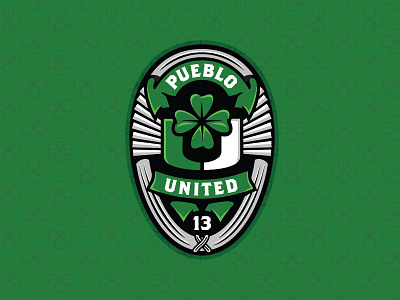 Pueblo United Clover Version badge brand clover cops lapd logo peewee football sports logo station 13