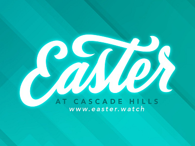 Happy Easter! cascade hills church columbus easter ga he is risen jesus lettering teal white