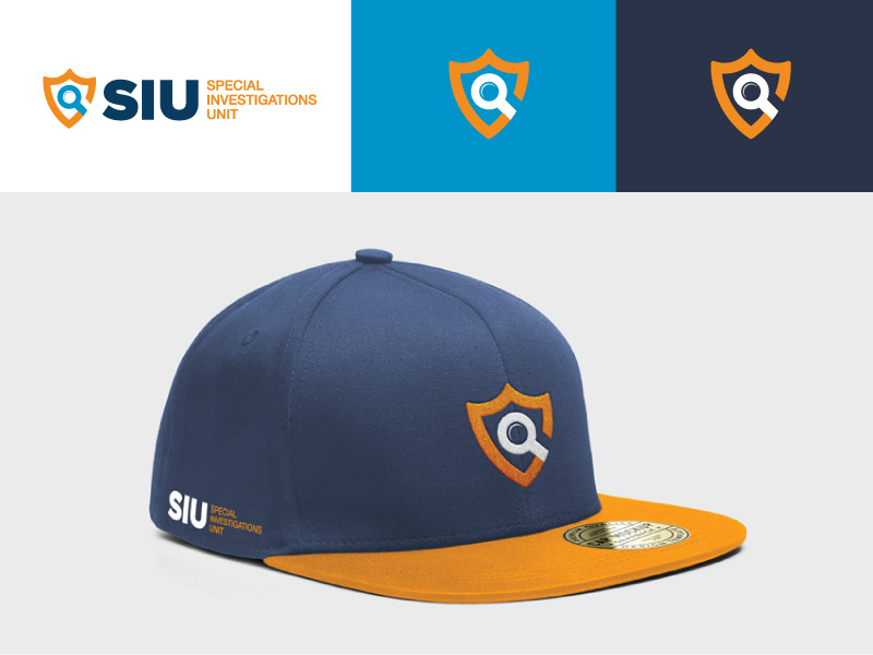 SIU Internal Logo siu cap hat magnifying glass duck foot badge logo branding brand