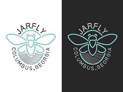 Jarfly® badge brand branding bug cicada jarfly logo neon neon sign