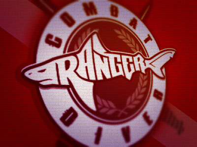 Ranger Combat Dive Team army badge knives laurel logo military ranger shark type
