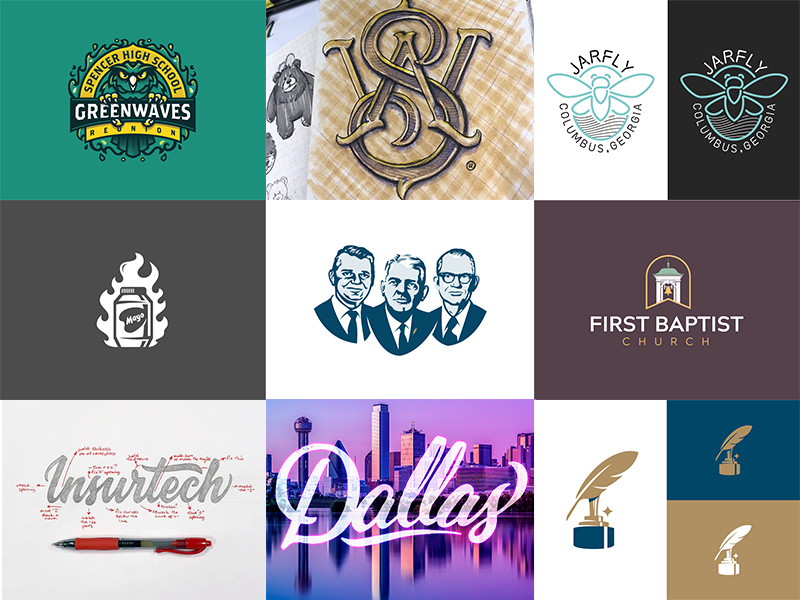 Top 9 of 2018 illustration topshots branding logos lettering best shots 2018 top 9