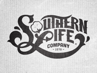 Southern Life WIP 1978 company cotton handdrawn lettering life logo south southern type worn year
