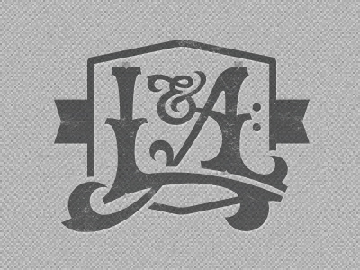 Lion & Anvil Monogram ampersand anvil badge colon grey lion logo monogram ribbon