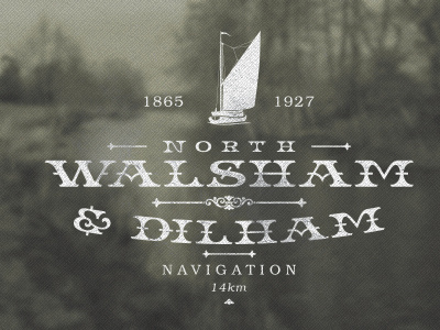 North Walsham & Dilham Canal ampersand boat bootcut branding canal dilham font lhf logo north sail walsham waterway wherry