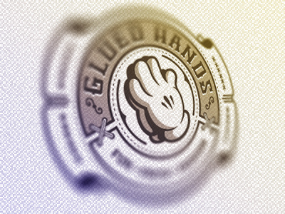 Glued Hands Logo Badge
