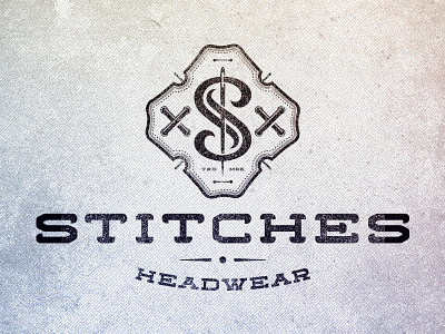 Stitches Headwear badge gear grunge hat headwear label logo needle pin shape stitch stitches thread weird