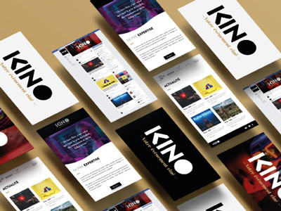 Kino studio brand design newsletter branding cinema movie
