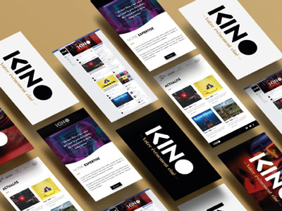 Kino brand branding cinema design movie newsletter studio