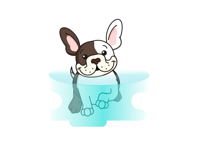 Floating bulldog by Vanya Bubishev on Dribbble