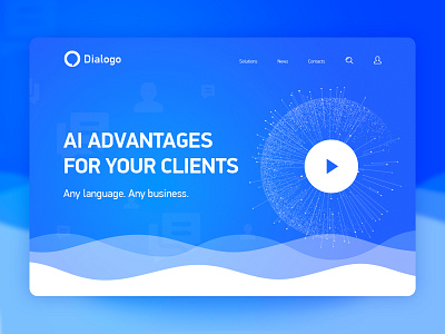 Dialogo - AI for your business ai header neural network portfolio ui ux web website