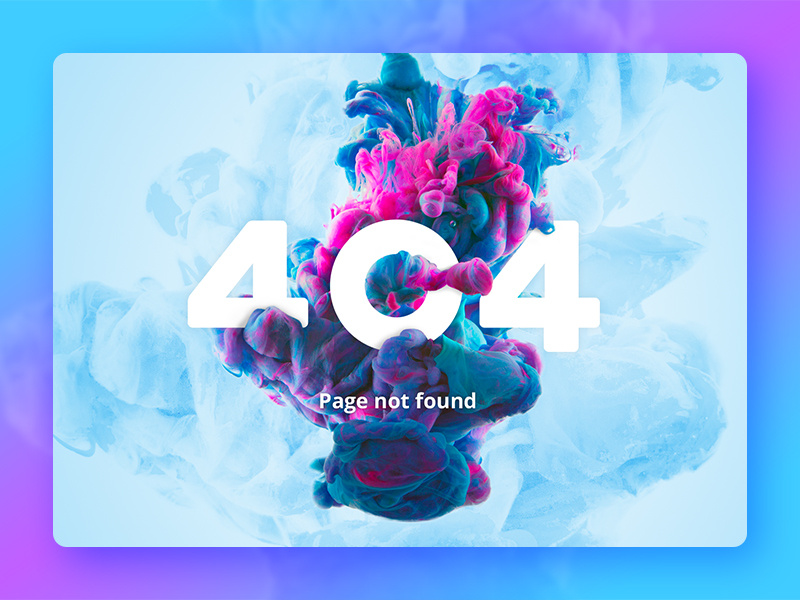 404 Page | Okdigital okdigital web ux ui water paint ink color page error 404