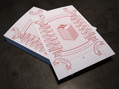 Postcard illustration ribbon typography vector