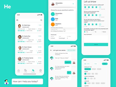 Healiom App - Find the right care in minutes daily ui design figma healthcare information architecture ui