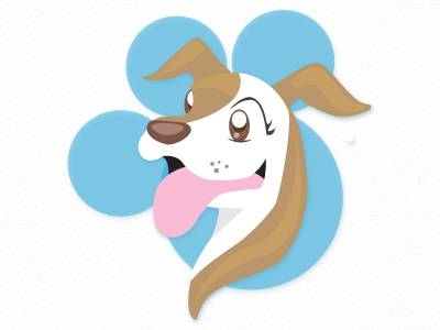 Melody dog illustration