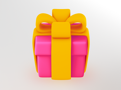 Gift 2d 3d 3dillustration cg colorfull design drawing gameart gift icon illustration photoshop pink proops ui yellow