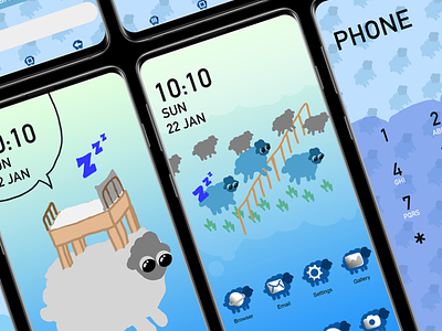 On Cloud 10 phone theme graphic design ui