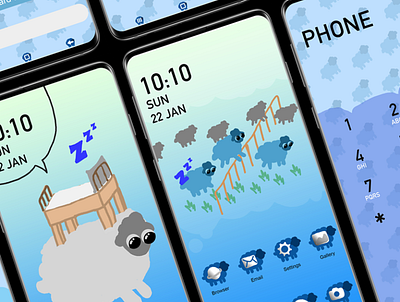 On Cloud 10 phone theme graphic design ui