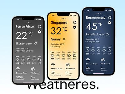 weatheres. app UI