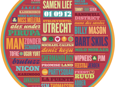 lief festival lineup flyer illustration typography