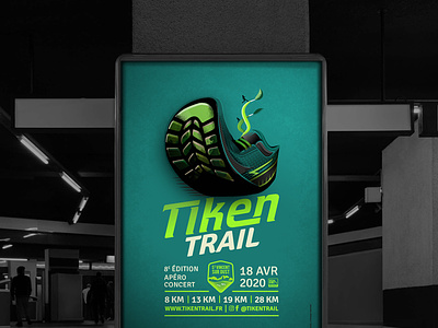 Affiche Tiken Trail 2020 affiche vector art