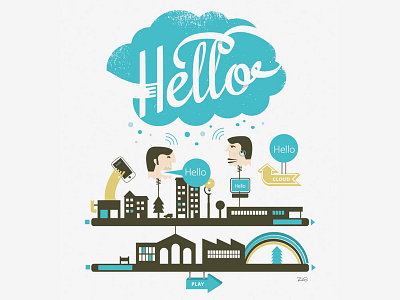 Hello Bank 2 affiche illustration poster